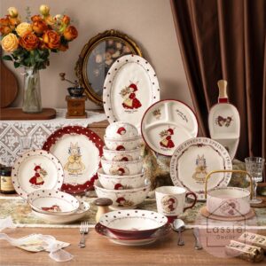 จาน-ชามเซรามิก Red Vintage Bunny